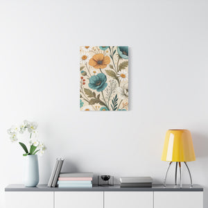 Wildflowers Pattern 073 - 18 in x 24 in Matte Canvas, Stretched, 1.25 in