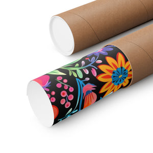 Mexican Floral Fiesta Pattern 060 - 18 in x 24 in Matte Poster