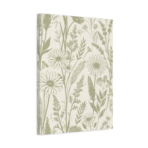 Wildflowers Pattern 055 - 18 in x 24 in Matte Canvas, Stretched, 1.25 in