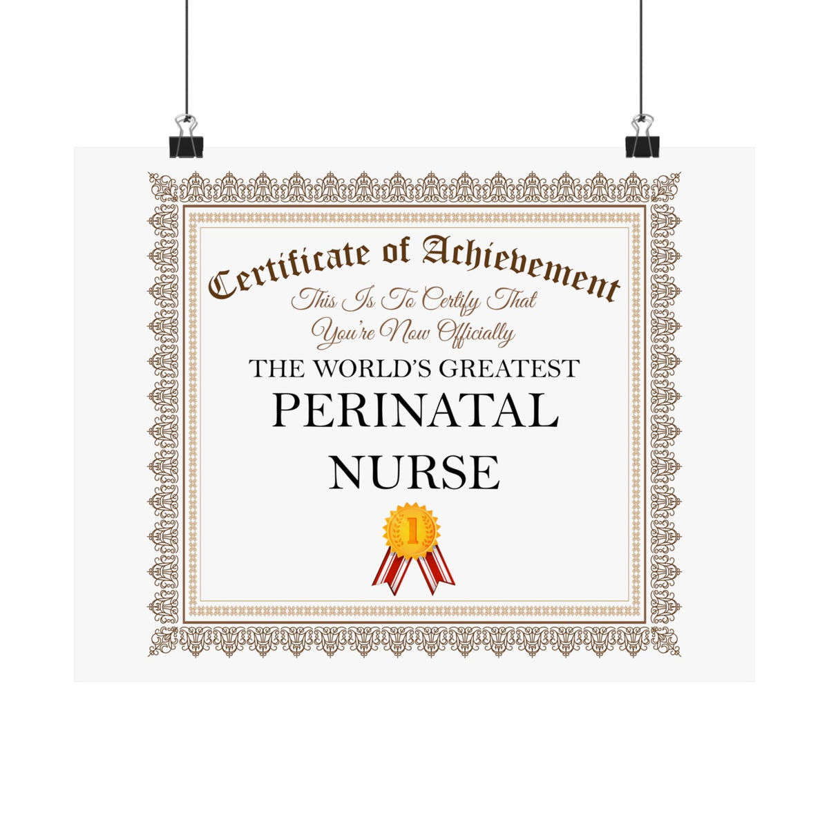 World's Greatest Perinatal Nurse - 14 in x 11 in Matte Poster
