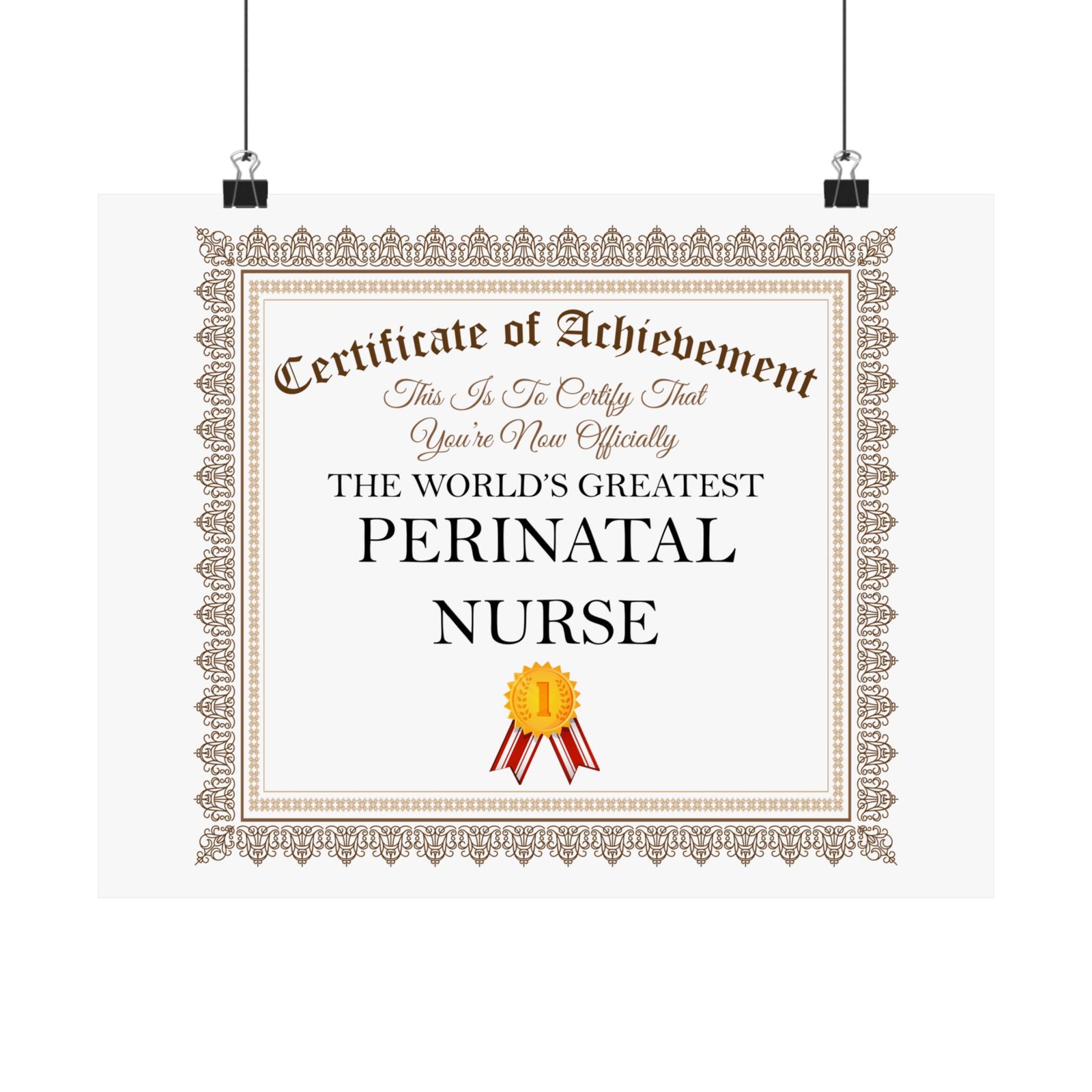 World's Greatest Perinatal Nurse - 14 in x 11 in Matte Poster