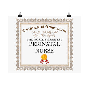 World's Greatest Perinatal Nurse - 14 in x 11 in Matte Poster
