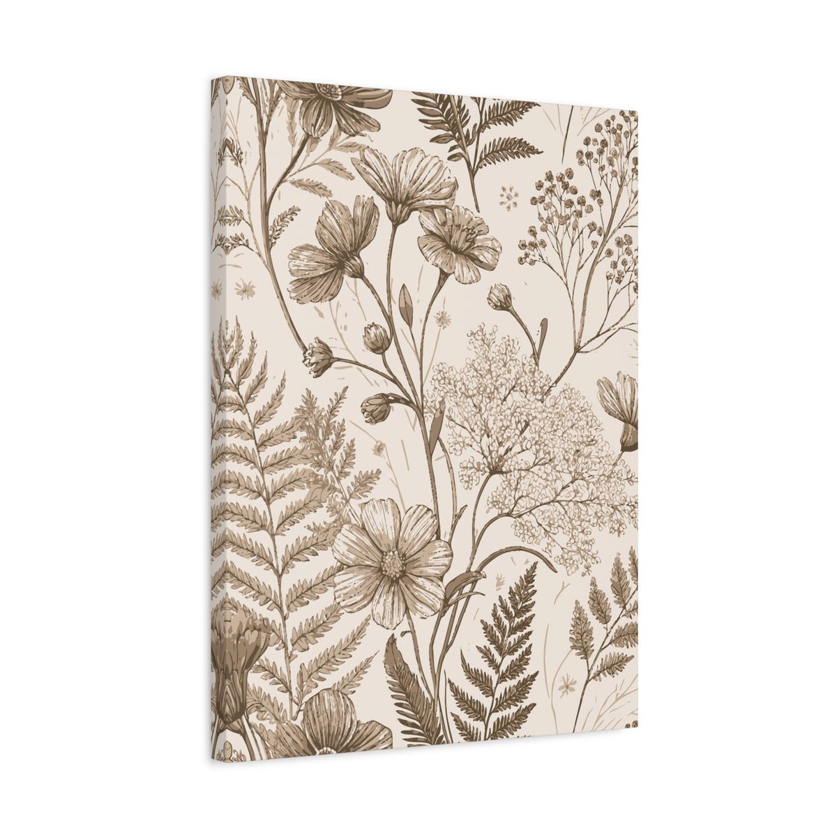 Wildflowers Pattern 116 - 18 in x 24 in Matte Canvas, Stretched, 1.25 in