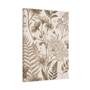 Wildflowers Pattern 116 - 18 in x 24 in Matte Canvas, Stretched, 1.25 in