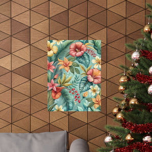 Folk Floral Pattern, Balinese Inspired 06 - 18 in x 24 in Matte Poster