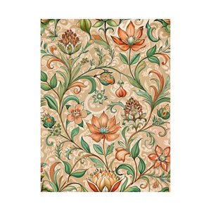 Folk Floral Pattern, Middle Eastern Inspired 02 - 18 in x 24 in Matte Poster