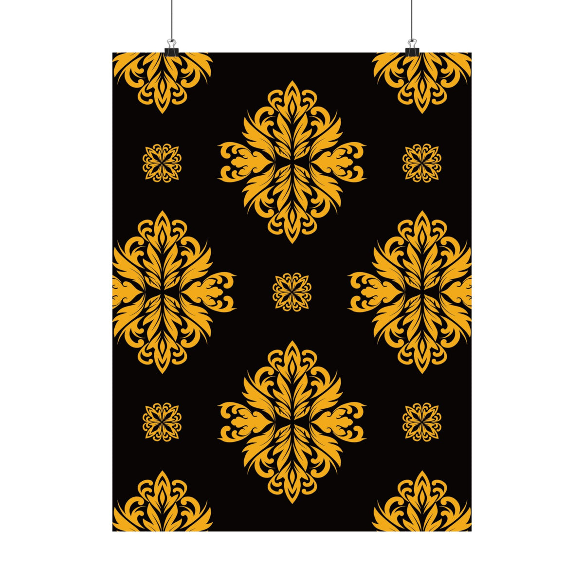 Damask Pattern 027 - 18 in x 24 in Matte Poster