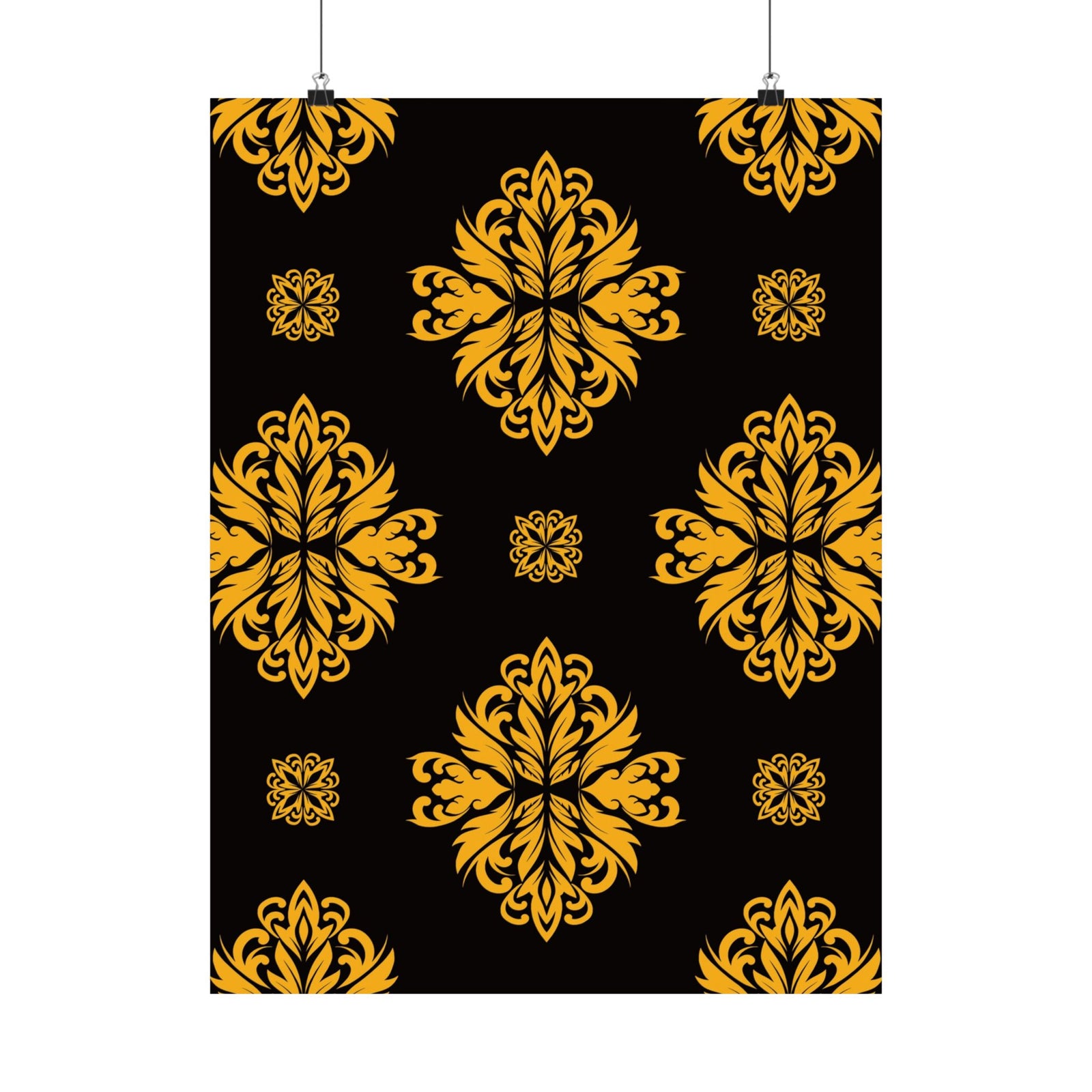 Damask Pattern 027 - 18 in x 24 in Matte Poster