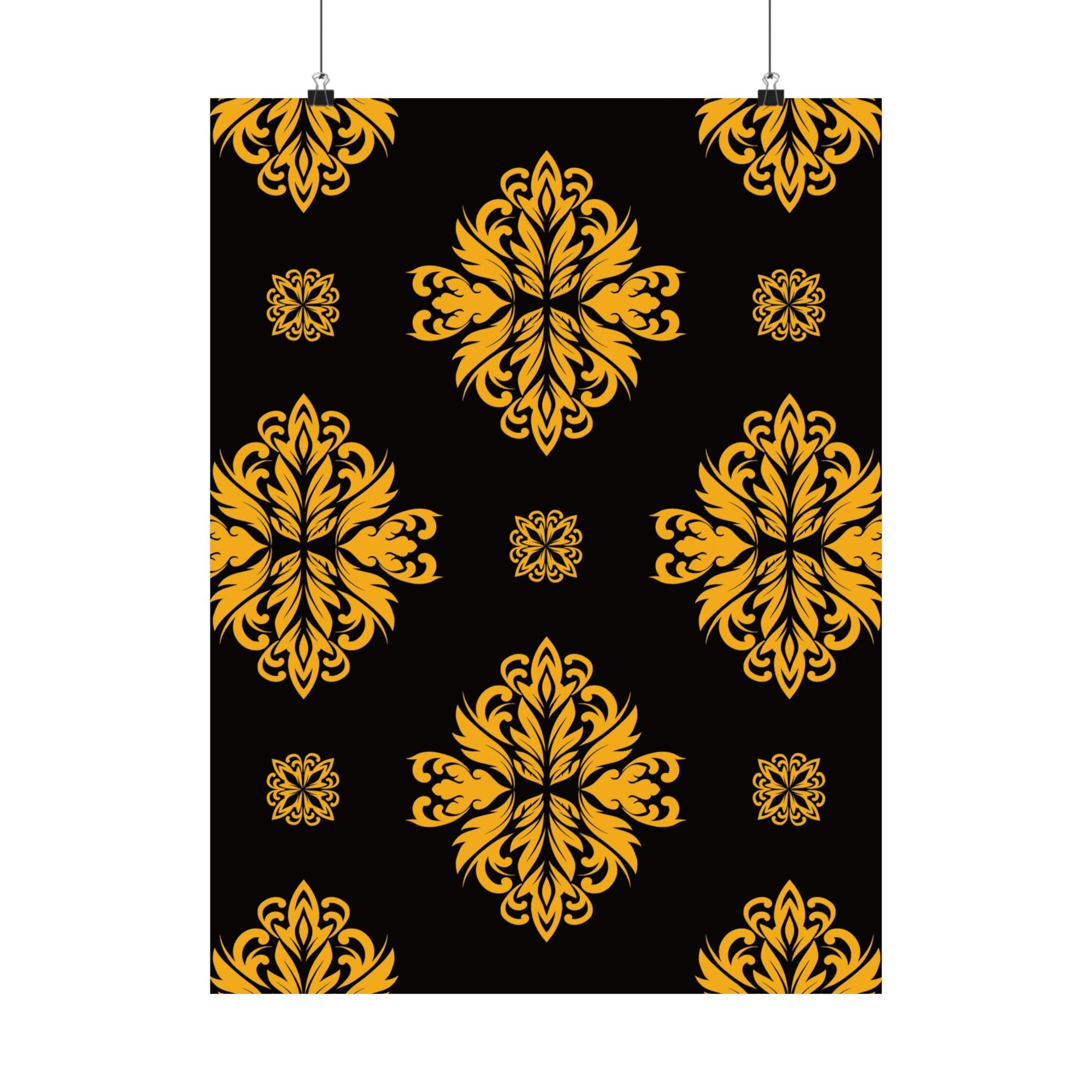 Damask Pattern 027 - 18 in x 24 in Matte Poster