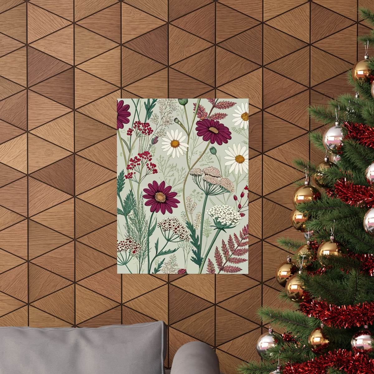 Wildflowers Pattern 034 - 18 in x 24 in Matte Poster