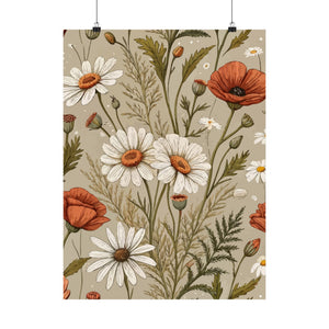 Wildflowers Pattern 136 - 18 in x 24 in Matte Poster