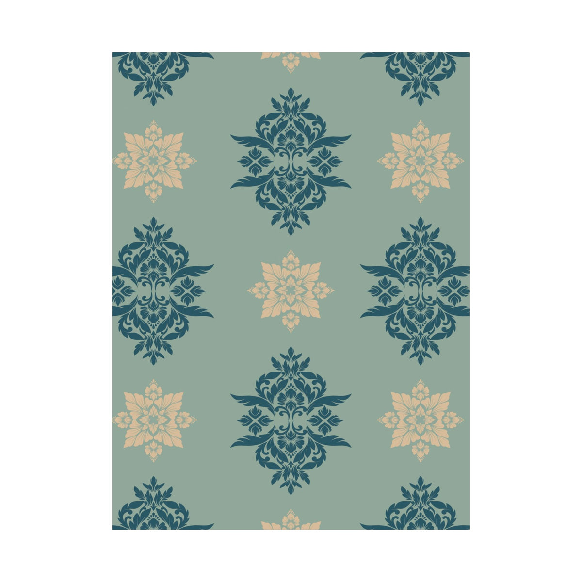 Damask Pattern 023 - 18 in x 24 in Matte Poster