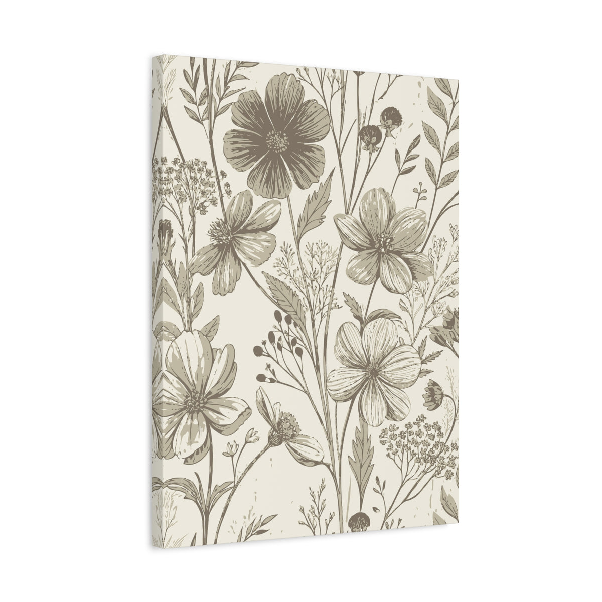 Wildflowers Pattern 097 - 18 in x 24 in Matte Canvas, Stretched, 1.25 in
