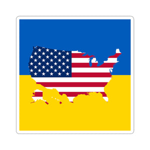 Ukrainian-American - 3" x 3" Kiss-Cut Sticker