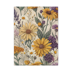 Wildflowers Pattern 028 - 18 in x 24 in Matte Canvas, Stretched, 1.25 in
