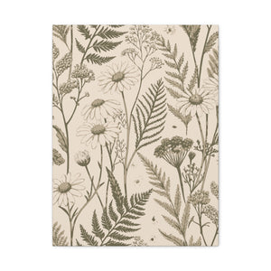 Wildflowers Pattern 048 - 18 in x 24 in Matte Canvas, Stretched, 1.25 in