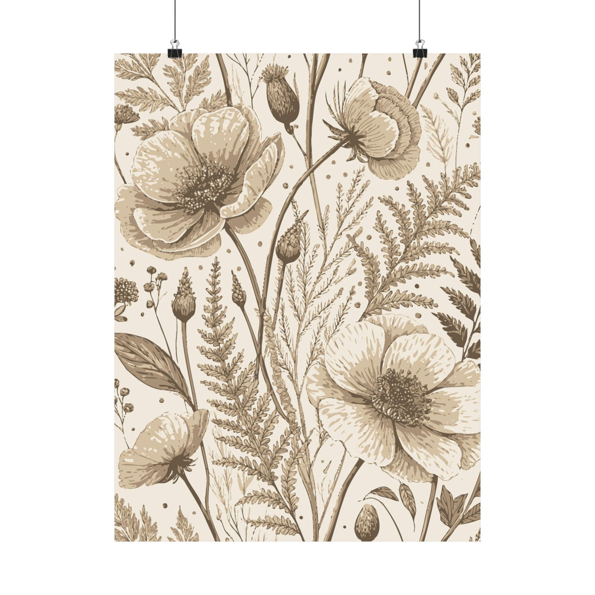 Wildflowers Pattern 099 - 18 in x 24 in Matte Poster