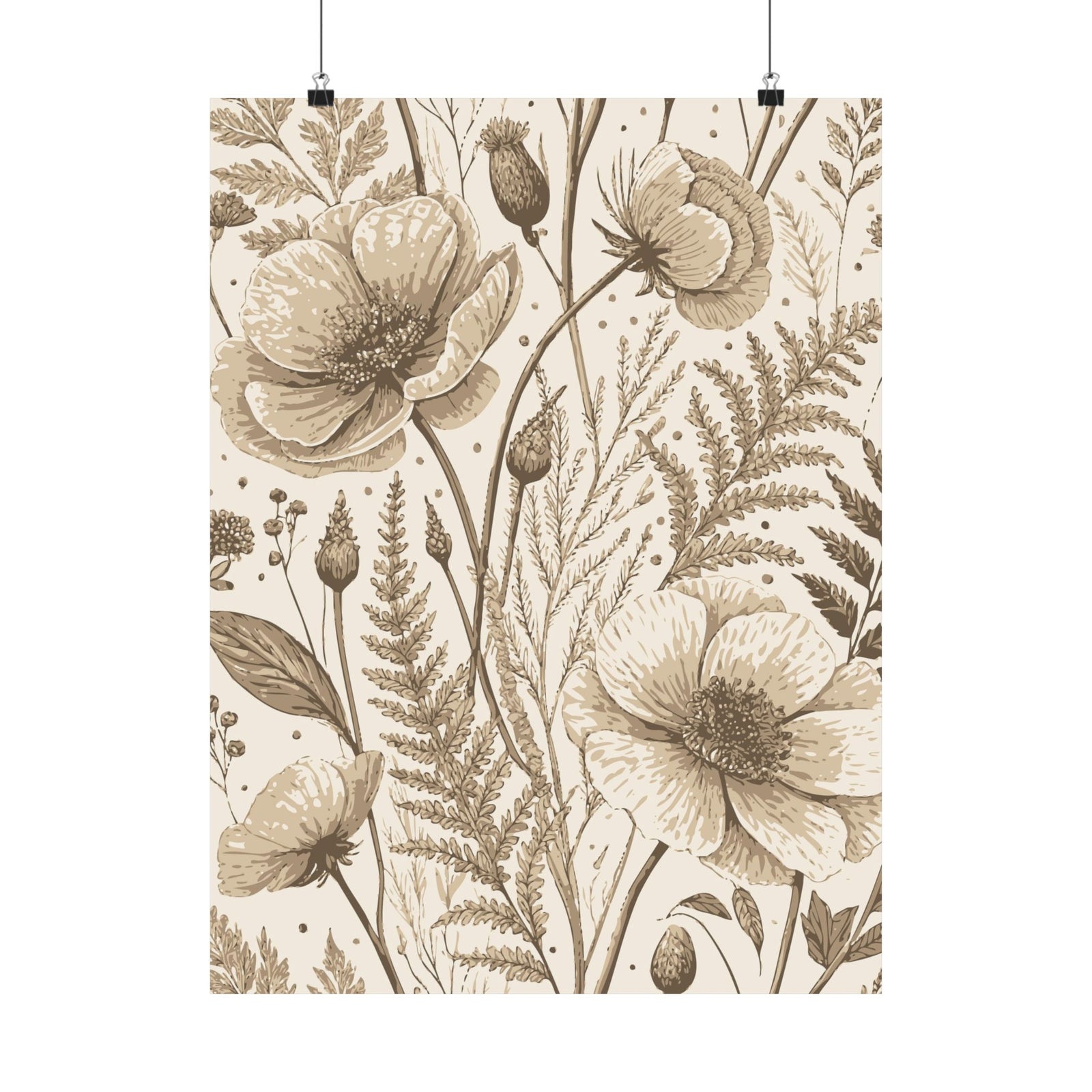 Wildflowers Pattern 099 - 18 in x 24 in Matte Poster