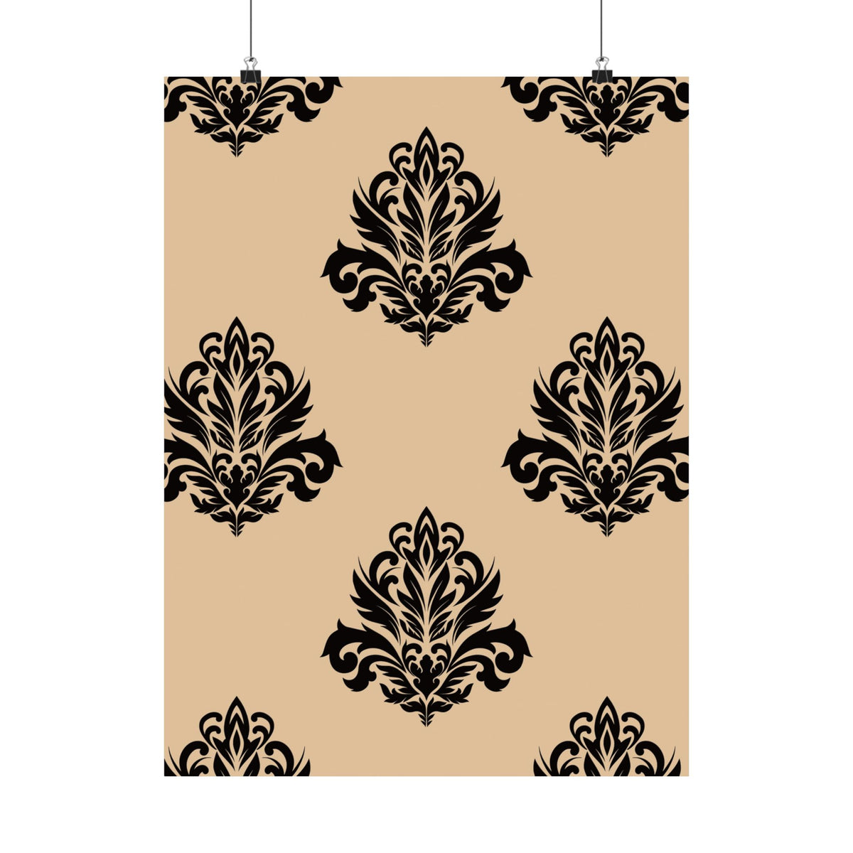 Damask Pattern 028 - 18 in x 24 in Matte Poster