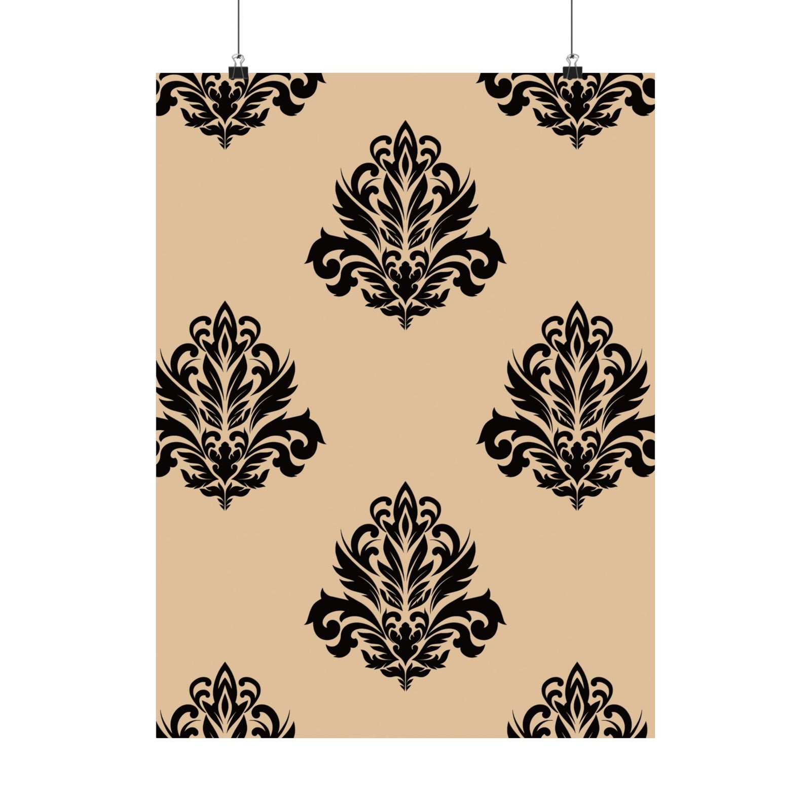 Damask Pattern 028 - 18 in x 24 in Matte Poster
