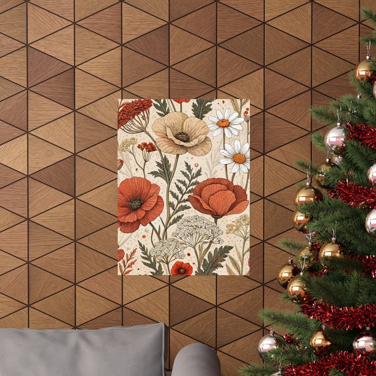 Wildflowers Pattern 039 - 18 in x 24 in Matte Poster