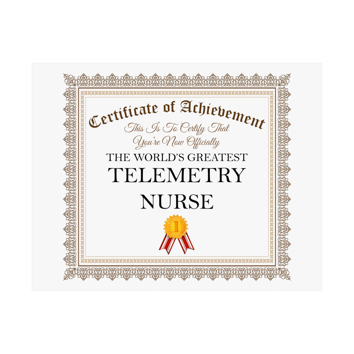 World's Greatest Telemetry Nurse - 14 in x 11 in Matte Poster