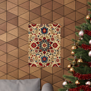 Folk Floral Pattern, Moroccan Inspired 09 - 18 in x 24 in Matte Poster
