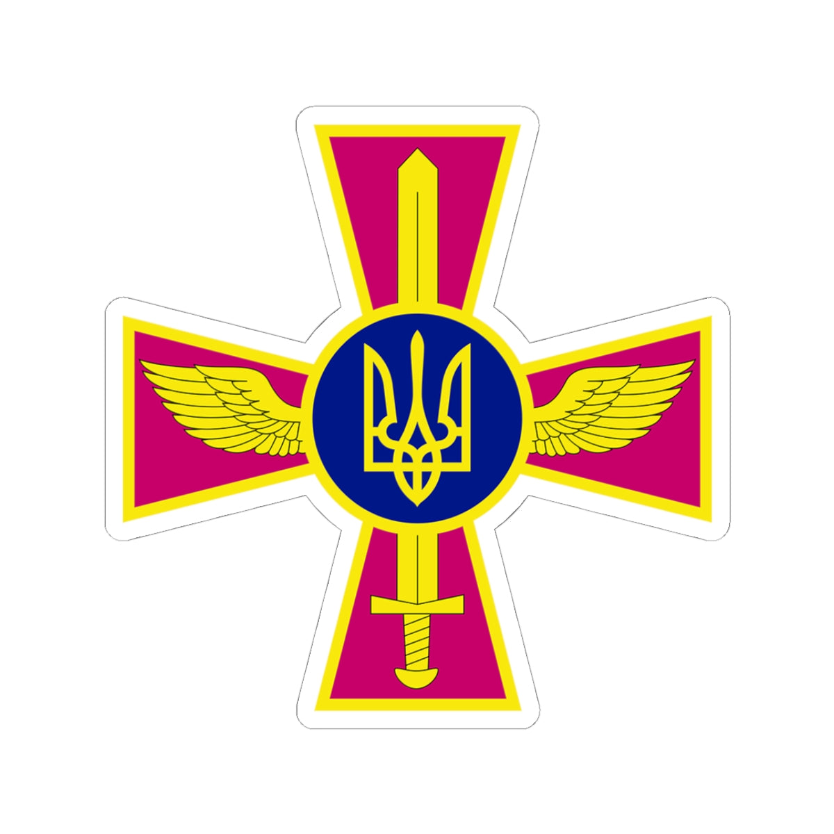Ukrainian Air Force - 3" x 3" Kiss-Cut Sticker