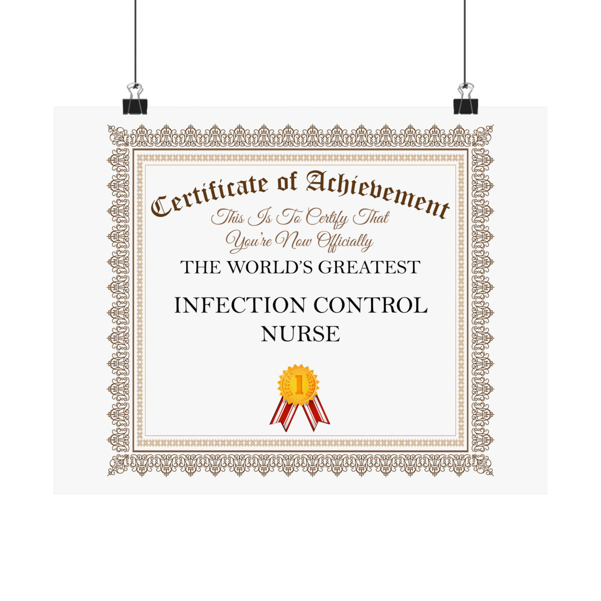 World's Greatest Infection Control Nurse - 14 in x 11 in Matte Poster