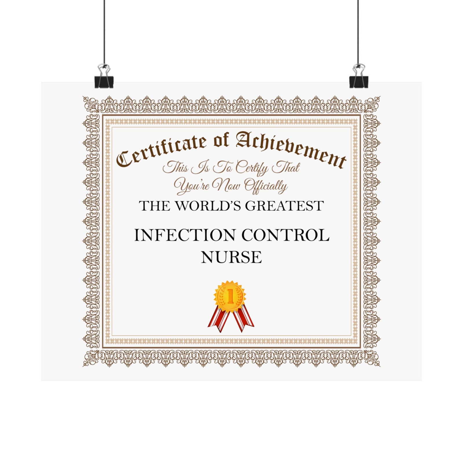 World's Greatest Infection Control Nurse - 14 in x 11 in Matte Poster