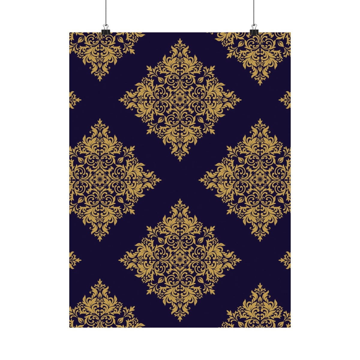 Damask Pattern 016 - 18 in x 24 in Matte Poster