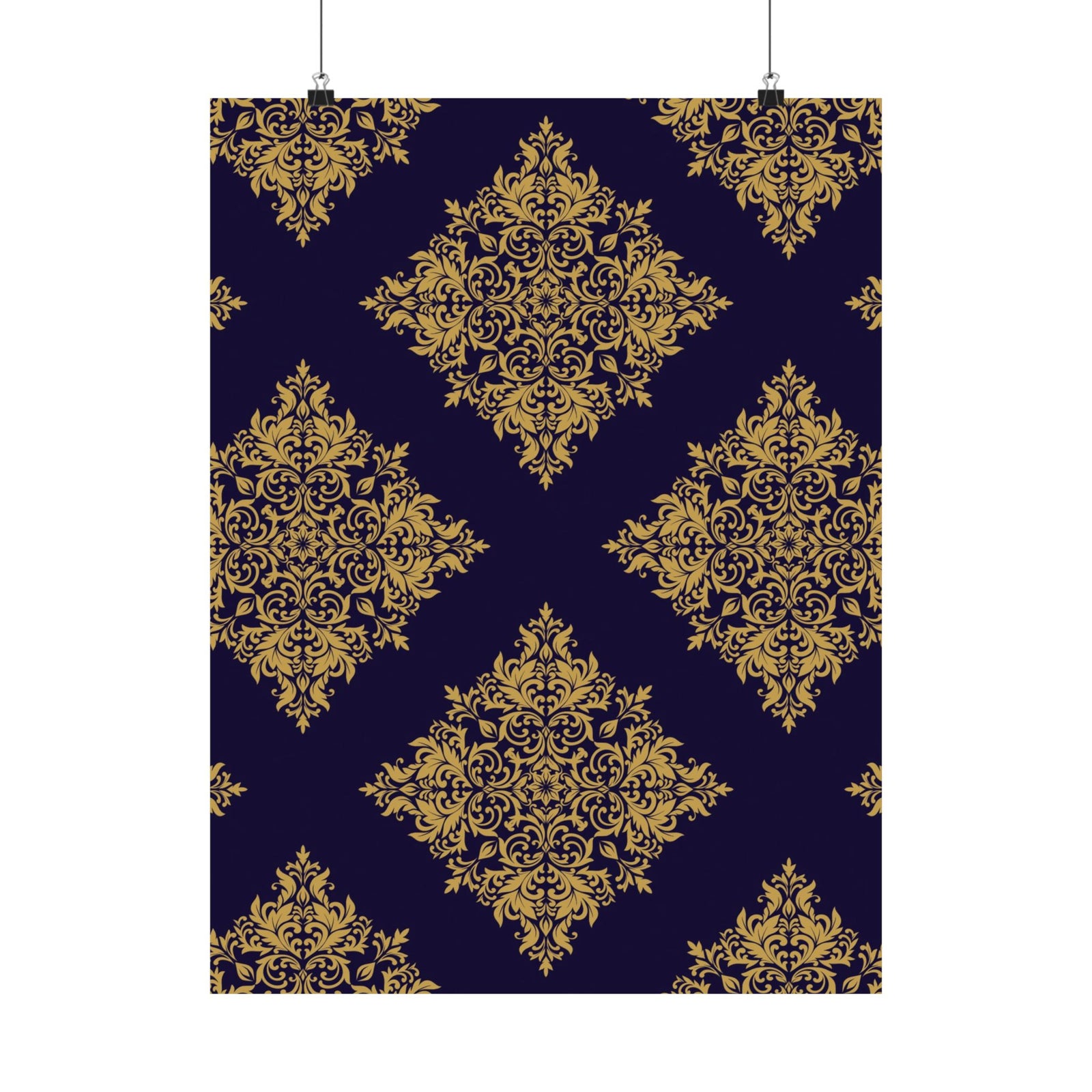 Damask Pattern 016 - 18 in x 24 in Matte Poster