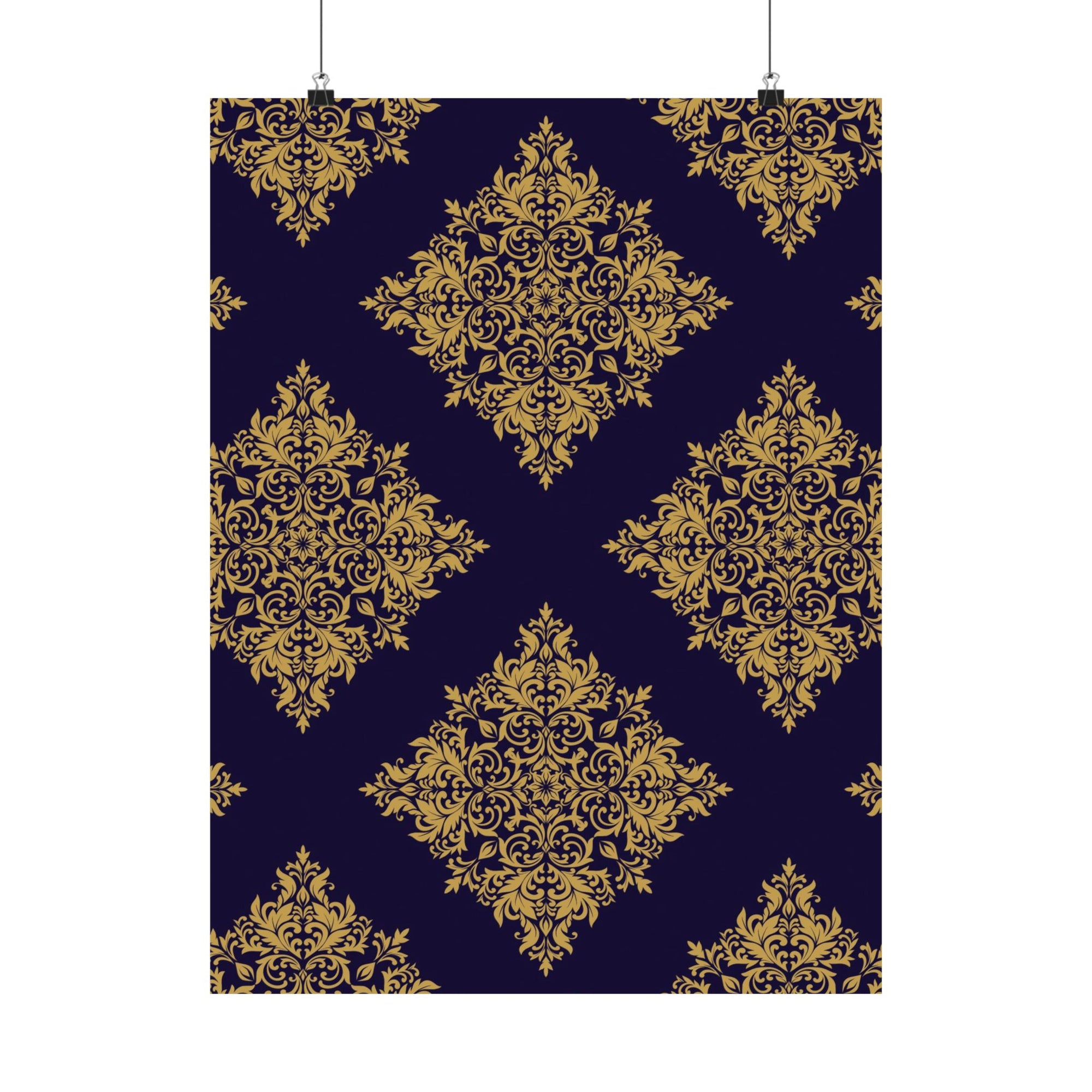 Damask Pattern 016 - 18 in x 24 in Matte Poster