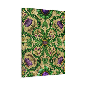 Folk Floral Pattern, Celtic Inspired 02 - 18 in x 24 in Matte Canvas, Stretched, 1.25 in
