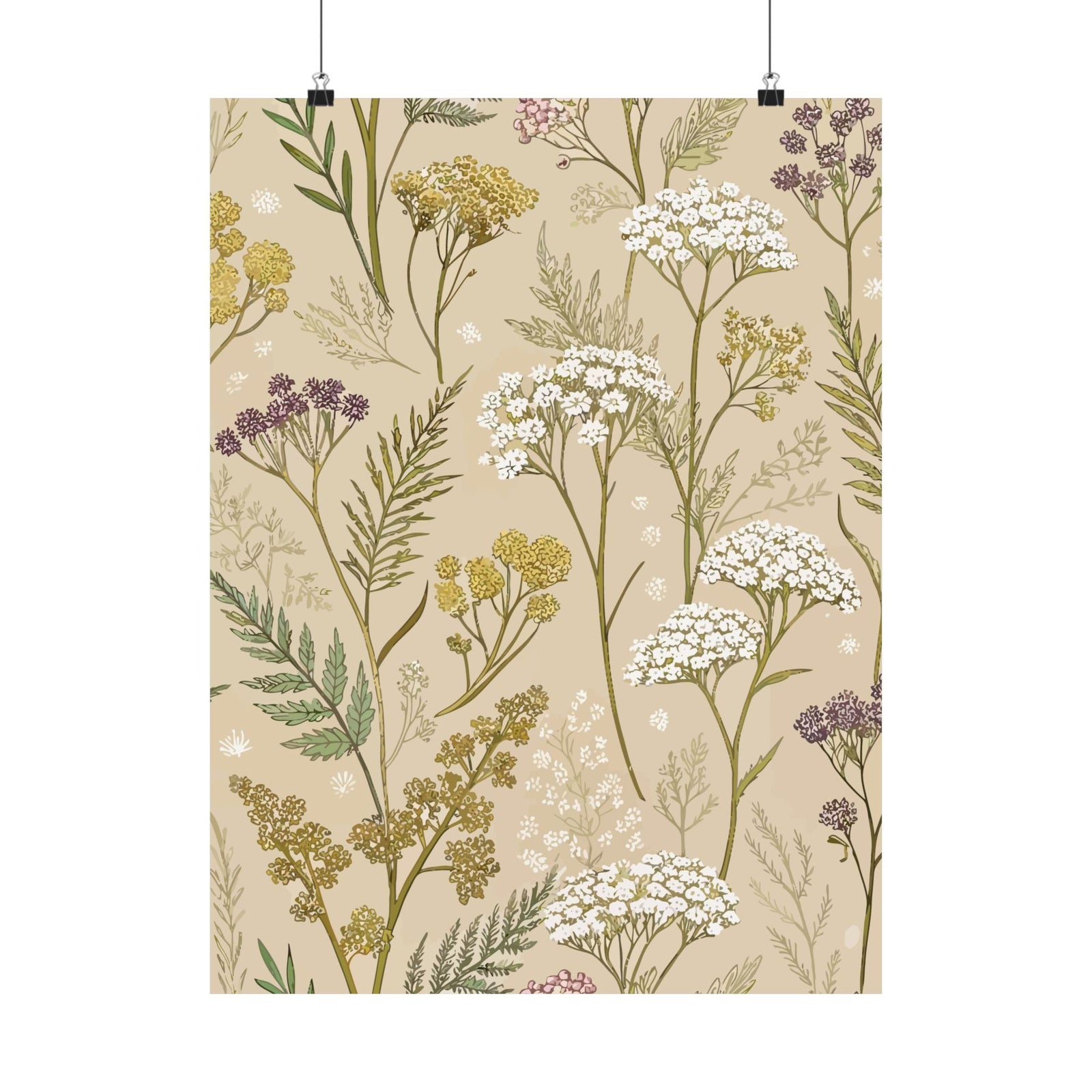 Wildflowers Pattern 068 - 18 in x 24 in Matte Poster