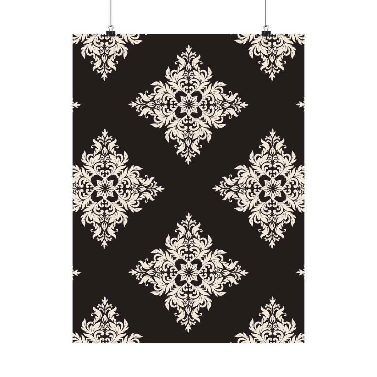 Damask Pattern 017 - 18 in x 24 in Matte Poster