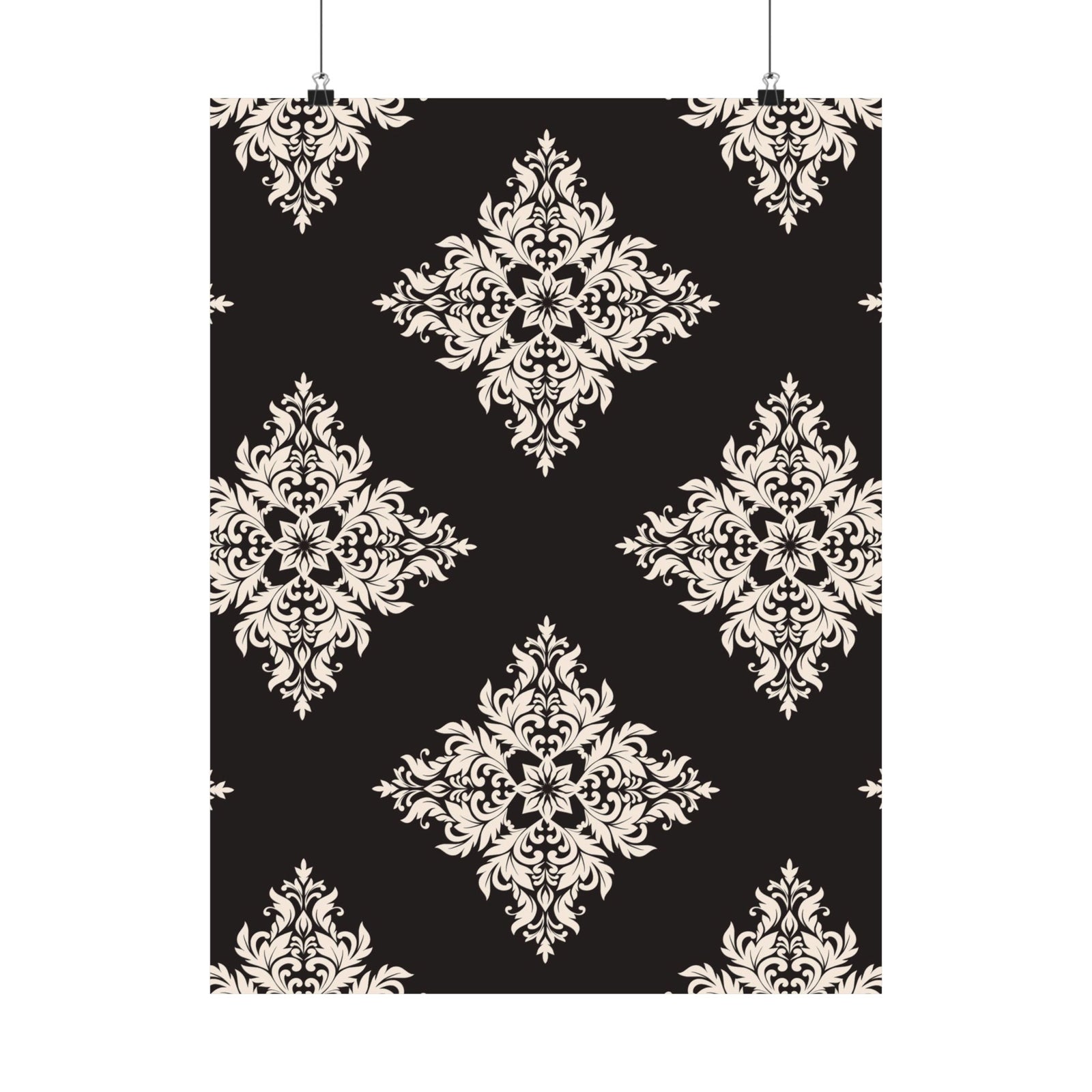 Damask Pattern 017 - 18 in x 24 in Matte Poster