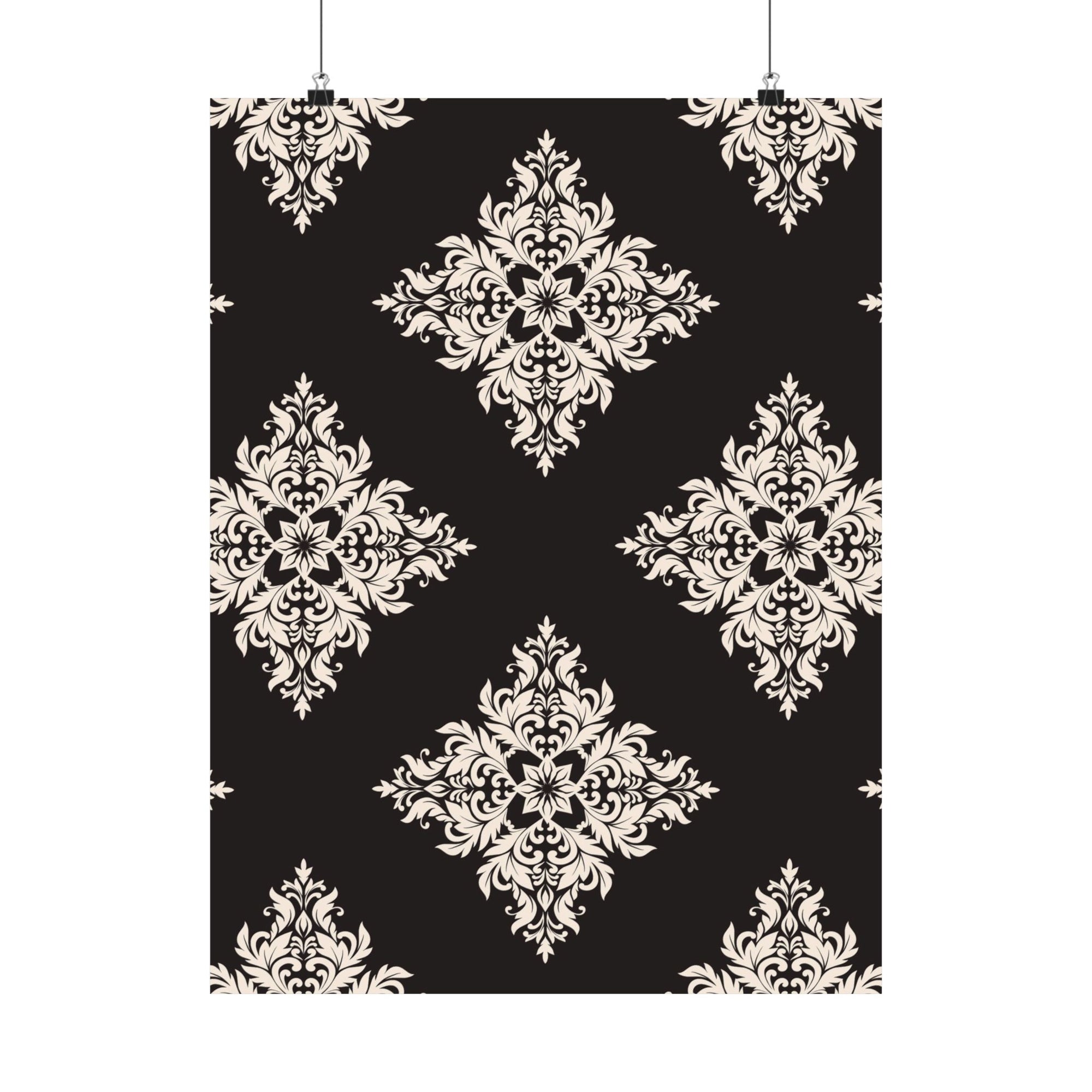 Damask Pattern 017 - 18 in x 24 in Matte Poster