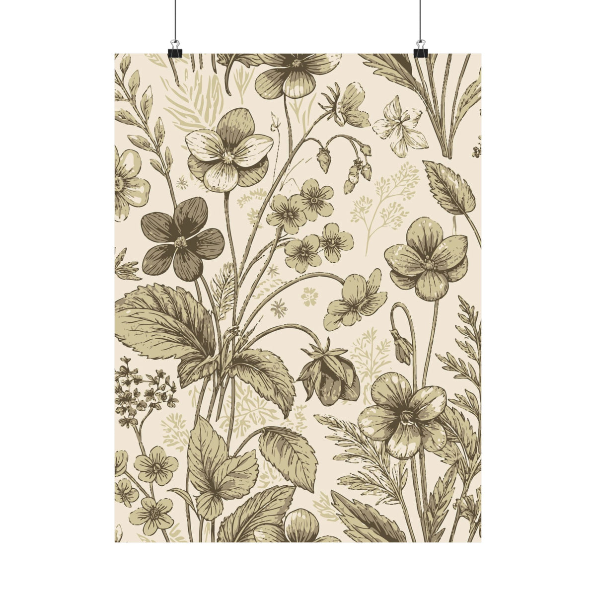 Wildflowers Pattern 180 - 18 in x 24 in Matte Poster