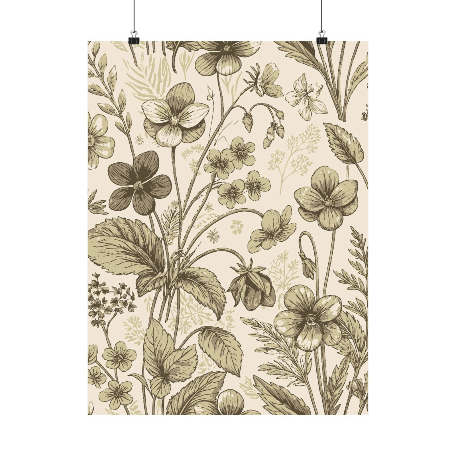 Wildflowers Pattern 180 - 18 in x 24 in Matte Poster