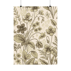 Wildflowers Pattern 180 - 18 in x 24 in Matte Poster