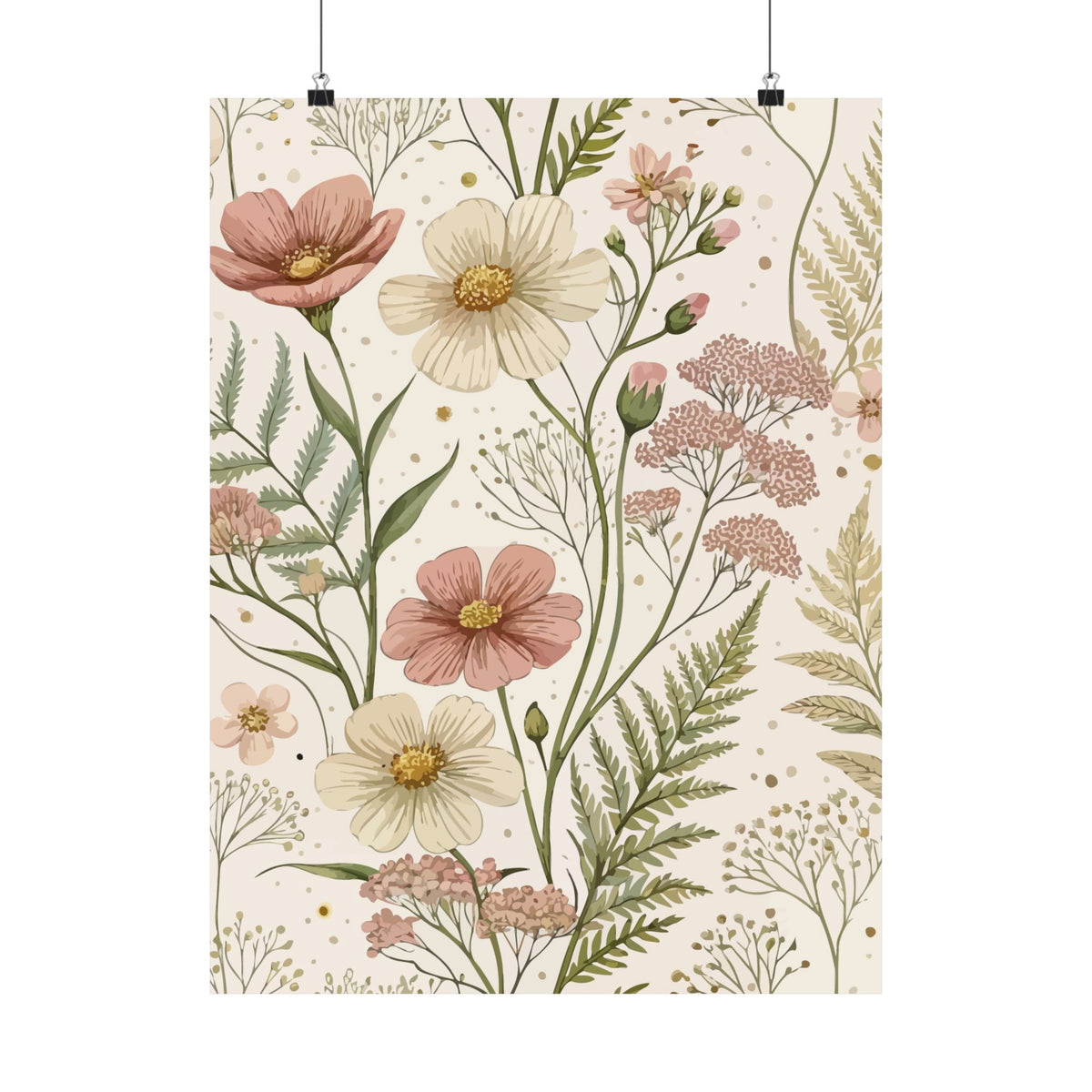 Wildflowers Pattern 054 - 18 in x 24 in Matte Poster