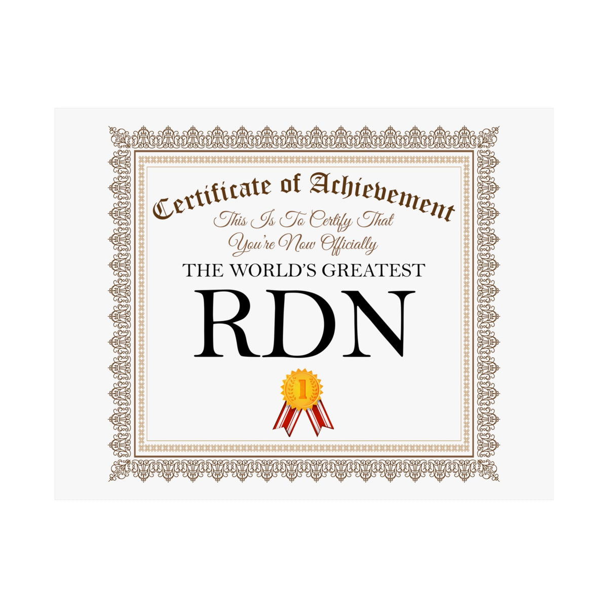 World's Greatest RDN - 14 in x 11 in Matte Poster