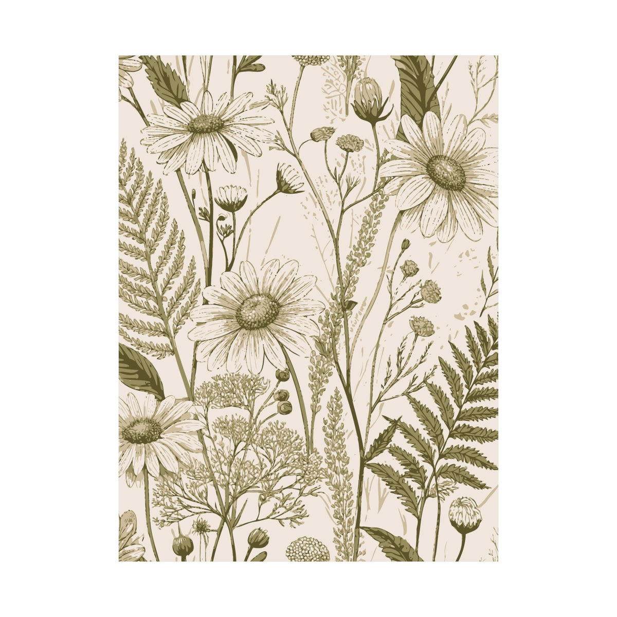 Wildflowers Pattern 086 - 18 in x 24 in Matte Poster