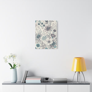 Wildflowers Pattern 164 - 18 in x 24 in Matte Canvas, Stretched, 1.25 in