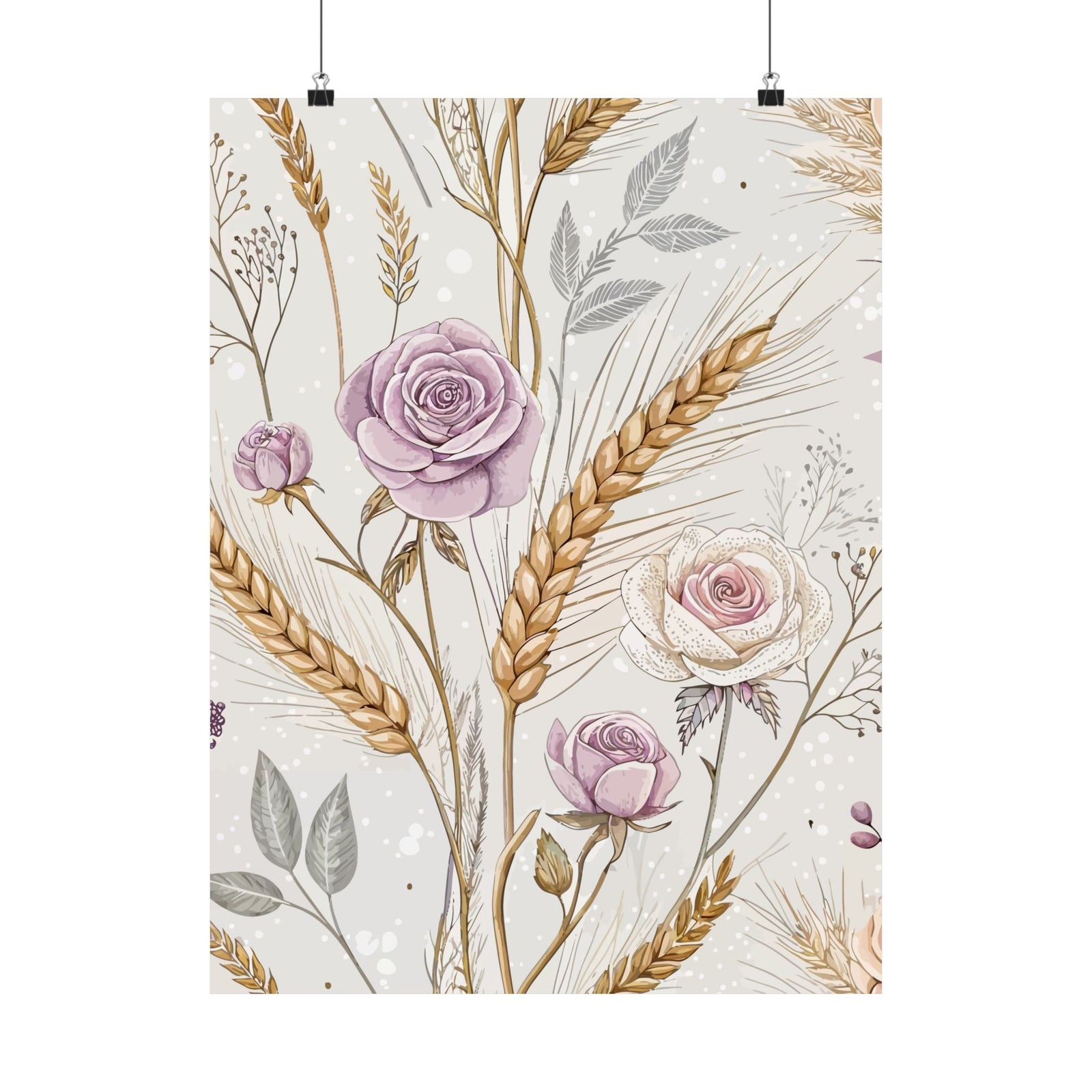 Wildflowers Pattern 047 - 18 in x 24 in Matte Poster