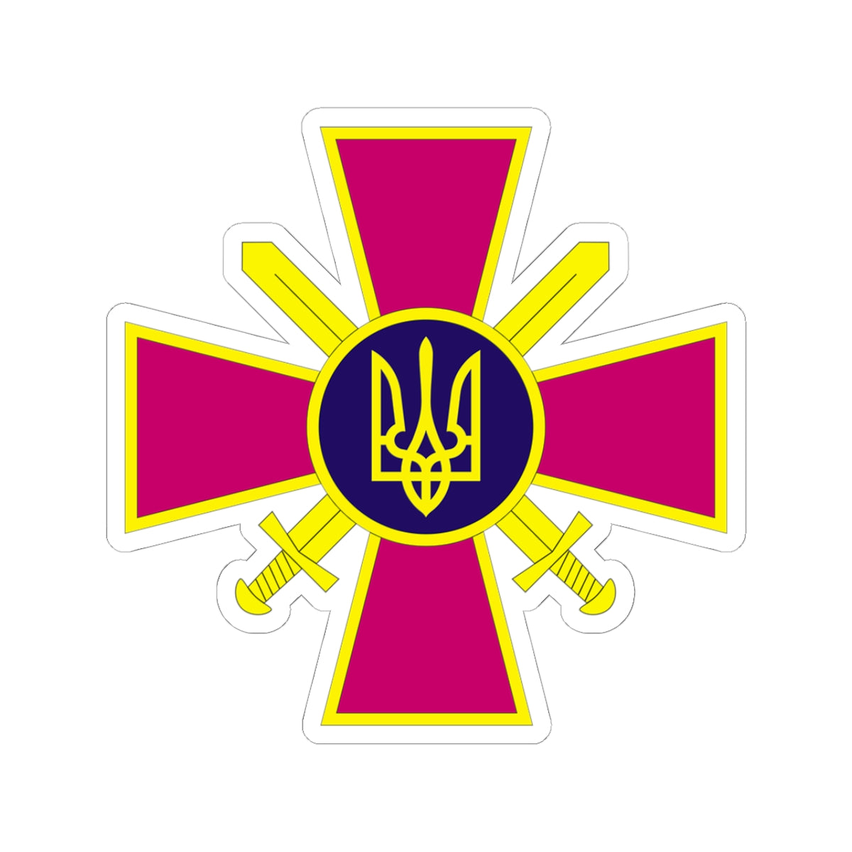 Ukrainian Ground Forces - 3" x 3" Kiss-Cut Sticker
