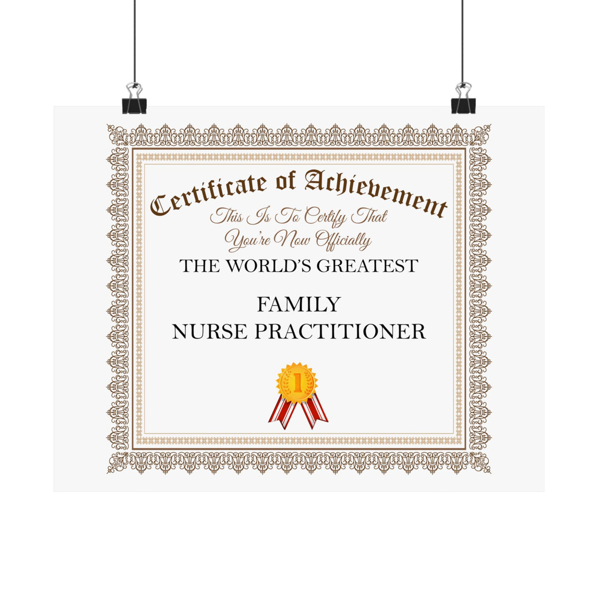 World's Greatest Family Nurse Practitioner - 14 in x 11 in Matte Poster