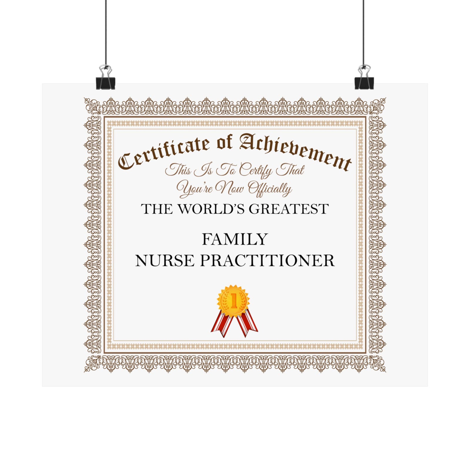 World's Greatest Family Nurse Practitioner - 14 in x 11 in Matte Poster