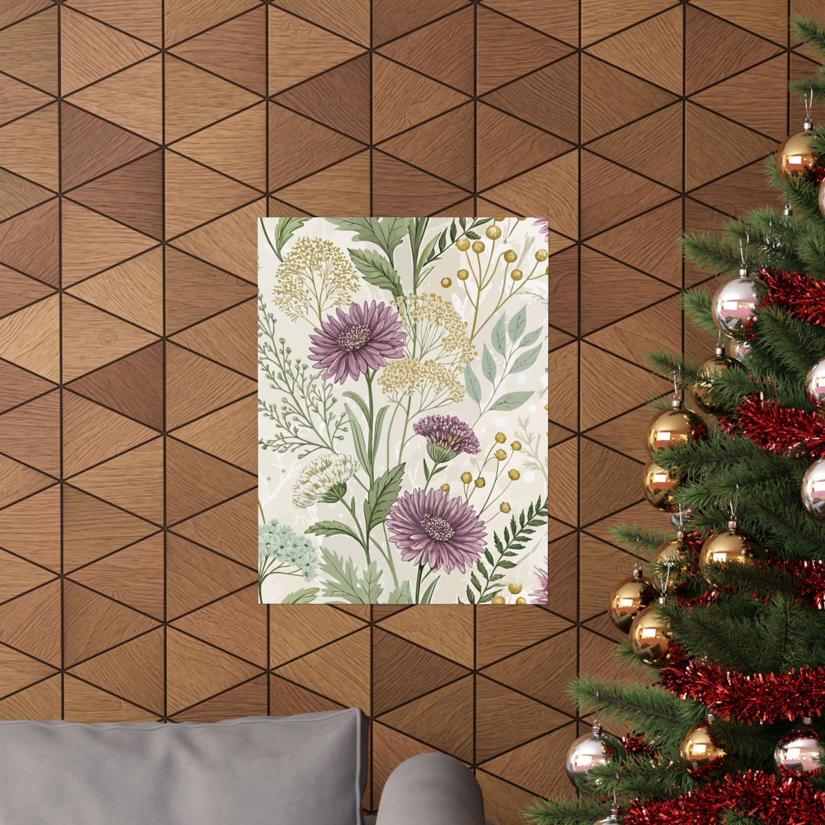 Wildflowers Pattern 071 - 18 in x 24 in Matte Poster